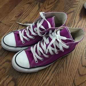 Purple high top converse